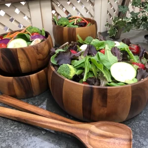 Acacia Wood Salad Serving Set - Image 2