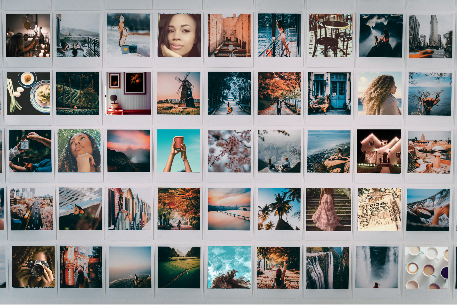 A collection of polaroid images